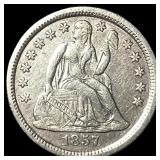 1857-O Silver Seated Liberty Dime CLOSELY UNCIRCUL