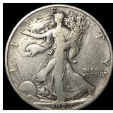 1927-S Silver Walking Liberty Half Dollar NEARLY U