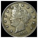 1912 Liberty Head Nickel NEARLY UNCIRCULATED