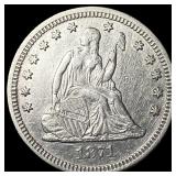 1871 Seated Liberty Quarter CLOSELY UNCIRCULATED