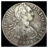 1794-Mo FM Silver 3 Reales Mexico Mint HIGH GRADE
