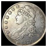 1830 Capped Bust Half Dollar LIGHTLY CIRCULATED
