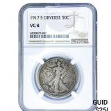 1917-S Walking Liberty Half Dollar NGC VG8