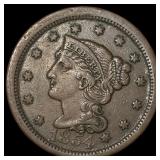 1854 Braided Hair Large Cent CLOSELY UNCIRCULATED