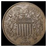 1865 Two-Cent Piece CLOSELY UNCIRCULATED