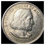 1893 Silver Columbian Half Dollar NEARLY UNCIRCULA