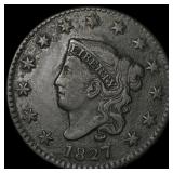 1827 Coronet Head Large Cent ABOUT UNCIRCULATED