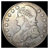 1829 Capped Bust Half Dollar NEARLY UNCIRCULATED