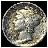 1916 Silver Mercury Dime CLOSELY UNCIRCULATED