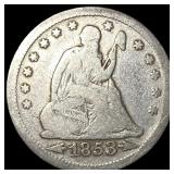 1853 Arrows Seated Liberty Quarter NICELY CIRCULAT