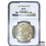 1921 Morgan Silver Dollar NGC MS64