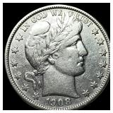 1908-O Silver Barber Half Dollar LIGHTLY CIRCULATE