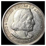 1893 Silver Columbian Half Dollar NEARLY UNCIRCULA