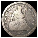 1841-O Silver Seated Liberty Quarter LIGHTLY CIRCU