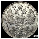 1915BC Russia Nicholas II Silver 15 Kopeks