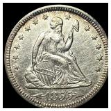1855 Arrows Seated Liberty Quarter UNCIRCULATED
