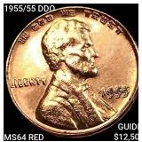 1955/55 DDO Wheat Cent CHOICE BU RD
