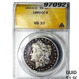 1893-CC Morgan Silver Dollar ANACS VG10