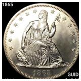 1865 Seated Liberty Half Dollar CHOICE BU