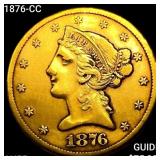 1876-CC $5 Gold Half Eagle HIGH GRADE