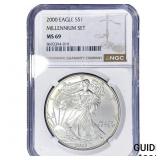 2000 Silver Eagle NGC MS69