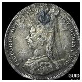 1888 Great Britain Silver 1 Shilling Jubilee Head