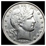 1908-D Silver Barber Half Dollar ABOUT UNCIRCULATE