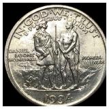 1934 Silver Daniel Boone Half Dollar CHOICE BU
