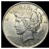 1922-S Silver Peace Dollar CHOICE AU