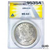 1884-O Morgan Silver Dollar ANACS MS63