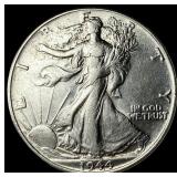 1944-S Silver Walking Liberty Half Dollar UNCIRCUL