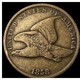 1858 Copper-Nickel Flying Eagle Cent LIGHTLY CIRCU
