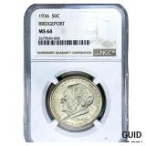 1936 Bridgeport Half Dollar NGC MS64