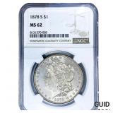 1878-S Morgan Silver Dollar NGC MS62