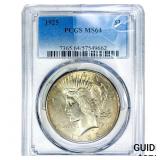 1925 Silver Peace Dollar PCGS MS64
