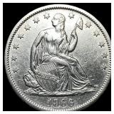 1866-S Silver Half Dollar UNCIRCULATED