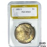 1882-S Morgan Silver Dollar PGA MS63