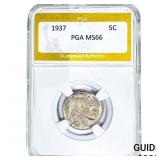 1937 Buffalo Nickel PGA MS66