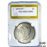 1878 8TF Morgan Silver Dollar PGA MS63 DMPL