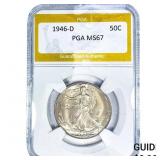 1946-D Walking Liberty Half Dollar PGA MS67