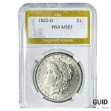 1880-O Morgan Silver Dollar PGA MS63