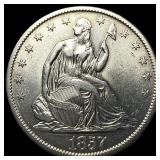 1857-O Silver Half Dollar NEARLY UNCIRCULATED