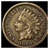 1864 Bronze Indian Head Cent NEARLY UNCIRCULATED