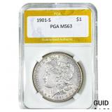 1901-S Morgan Silver Dollar PGA MS63