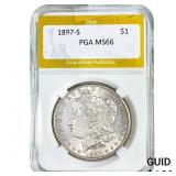 1897-S Morgan Silver Dollar PGA MS66