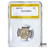 1937-D Buffalo Nickel PGA MS66+