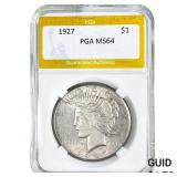 1927 Silver Peace Dollar PGA MS64