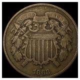 1868 Two-Cent Piece LIGHTLY CIRCULATED