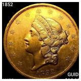 1852 $20 Gold Double Eagle CHOICE AU
