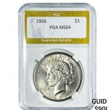 1926 Silver Peace Dollar PGA MS64
